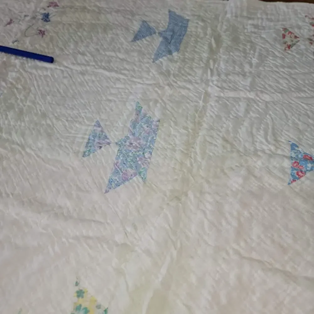 Vintage Handmade Quilt Full or Twin Bedspread Blanket Farmhouse Cabin 53